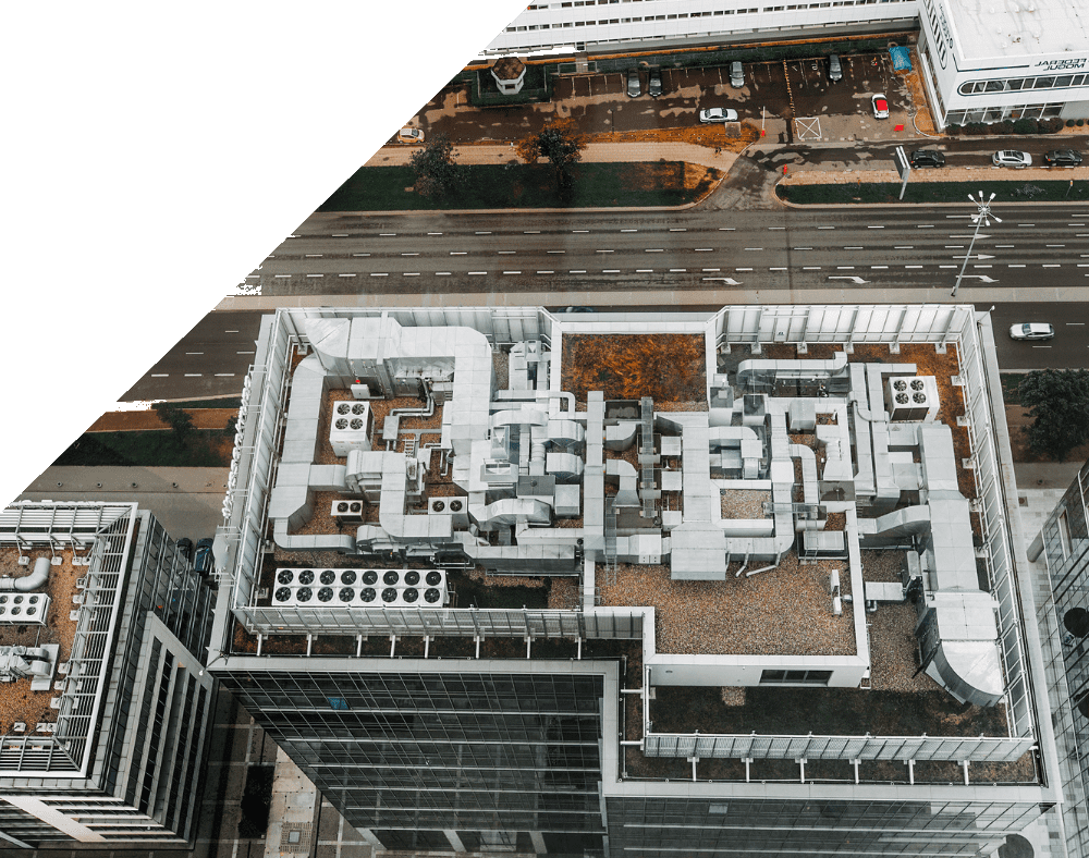 Mechanical Engineering Advanced HVAC system on top of building