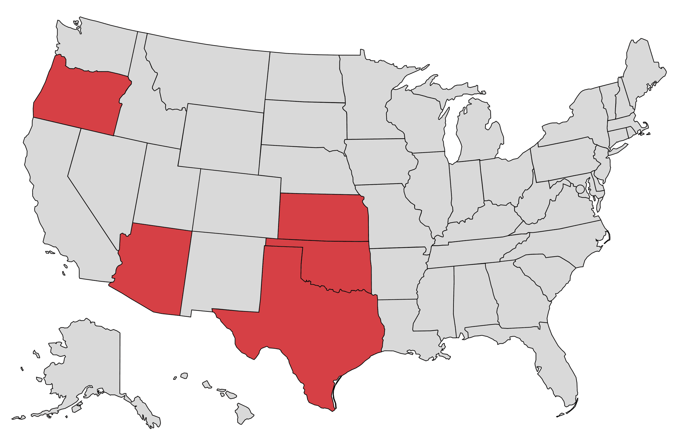 US Map with Service Areas